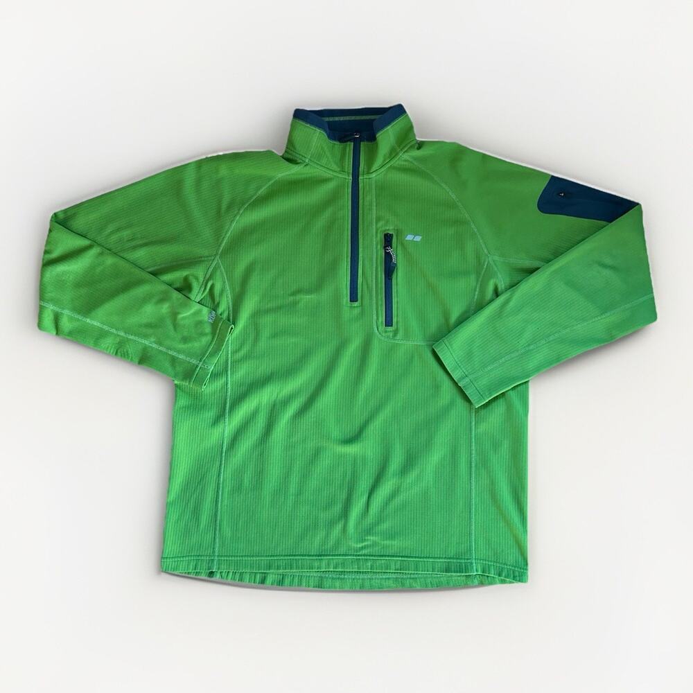 Koppen 1/4 Zip Fleece Pullover Men's Size XL Green Mock Neck Gorpcore Versatile